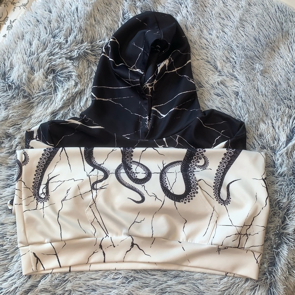 Men’s Hooded Sweatshirt with Octopus Design